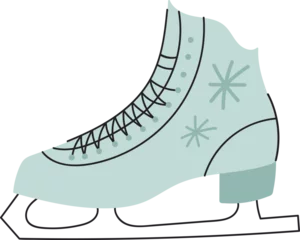 Fotobehang Hokusai The Great Wave Ice Skate Shoe  © Mykola Syvak