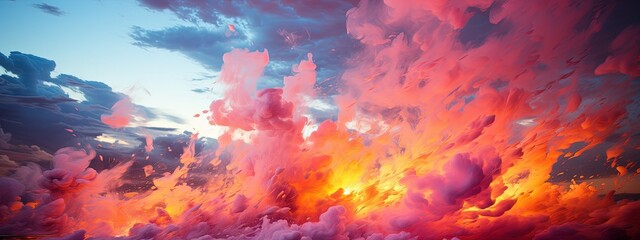 Dynamic and Energetic Sky with Roiling Clouds