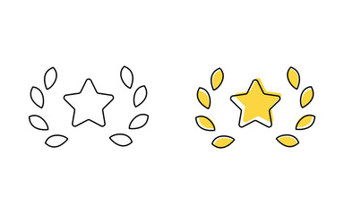 star logo design. icon. yellow. 