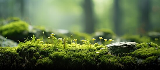 In the tranquil embrace of nature's lush greenery, the texture of moss beneath their feet, one could feel the pure harmony of life in summer, where vibrant colors of spring painted a natural canvas