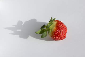 fresh strawberry isolated white background