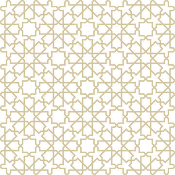 Seamless geometric pattern with Islamic style