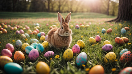 Whimsy in Grass: Easter Eggs and Bunny Ears