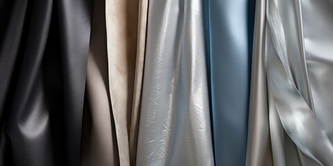Satin These items would evoke different textures, appearances, or sensations--suede and satin representing textures