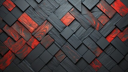 red and black brick wall background texture 