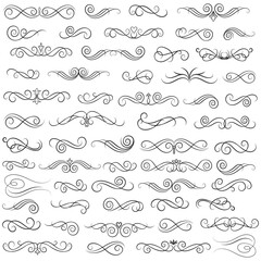 Fototapeta premium Vector graphic elements for design vector elements. Swirl elements decorative illustration. Classic calligraphy swirls, greeting cards, wedding invitations, royal certificates and graphic design.