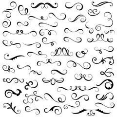 Vector graphic elements for design vector elements. Swirl elements decorative illustration. Classic calligraphy swirls, greeting cards, wedding invitations, royal certificates and graphic design.