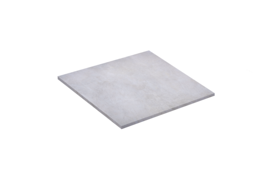 Square precast bare concrete panel isolated on transparent background, png file