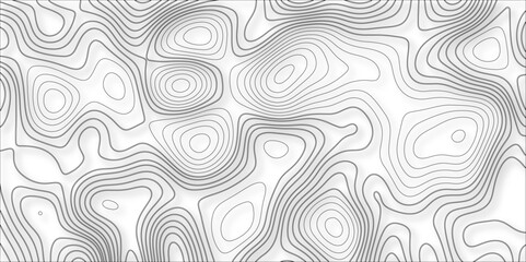 Topographic map white abstract background with contour lines.  Black and white abstract background vector, Abstract topographic contours map background