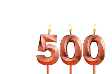 Number of followers or likes - Candle number 500