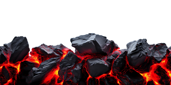 burning rocks hot coals embers