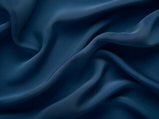 Fototapeta premium Luxury navy blue cloth and fabric background, abstract dark blue clothing fabric background, ai generated photo