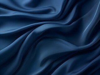 Obraz premium Luxury navy blue cloth and fabric background, abstract dark blue clothing fabric background, ai generated photo