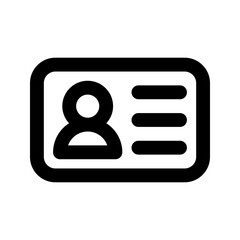 id card line icon