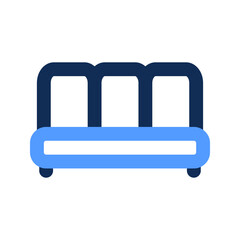 waiting room outline color icon