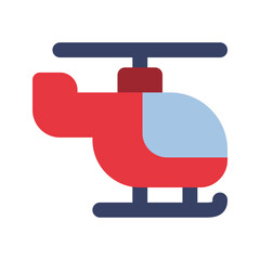helicopter flat icon