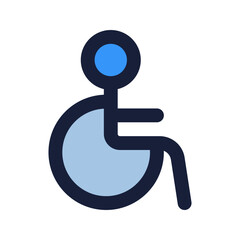 accessibility flat line icon