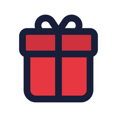 gift flat line icon