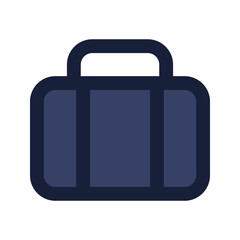 suitcase flat line icon