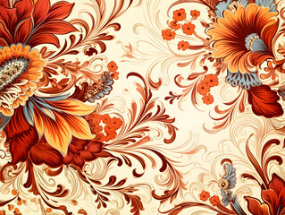 Seamless printing pattern design, printing pattern for clothing, printing texture for all over printing, ai generated photo