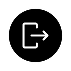 exit line circular icon
