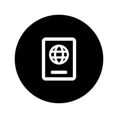 Naklejka premium passport line circular icon