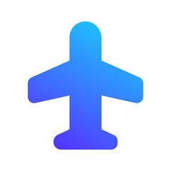 Obraz premium airplane gradient fill icon
