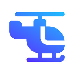 helicopter gradient fill icon