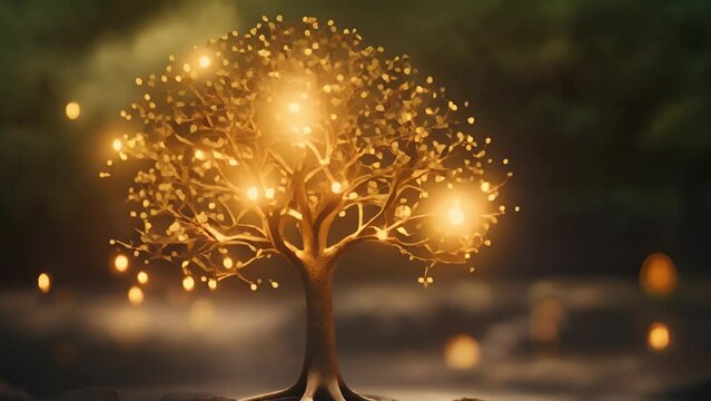 金色に輝く木,Generative AI 