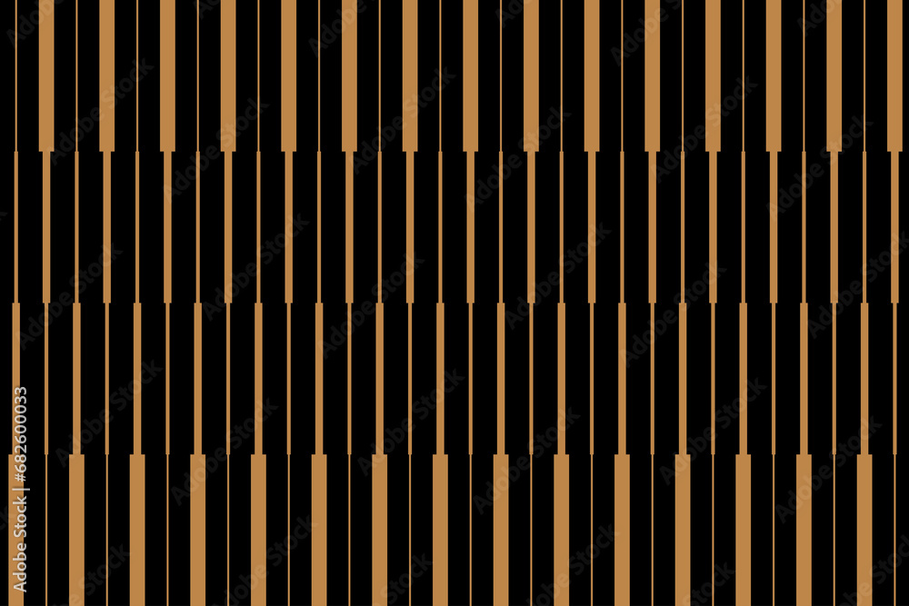 Poster vertical stripe of regular pattern. design lines gold on black background. design print for illustra