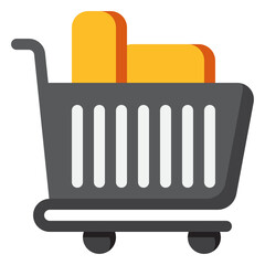 Shopping Cart Icon. Digital marketing concept. Flat icon