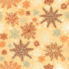 Naklejka na ściany i meble Seamless christmas pattern with snowflakes.
