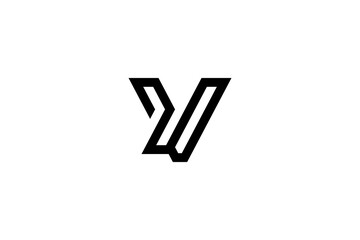 Letter VY or YV Logo Design Vector