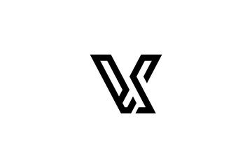 Letter VS Logo Design Vector 