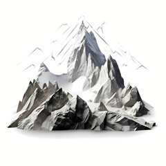 high rocky mountains with sharp peaks - obrazy, fototapety, plakaty