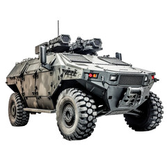 Fototapeta premium Armored Vehicle, transparent background, isolated image, generative AI
