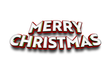 Merry Christmas 3D Realistic Calligraphy Text Effect