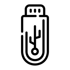 usb drive Line Icon