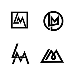 Lm initial Letter logo icon design - obrazy, fototapety, plakaty