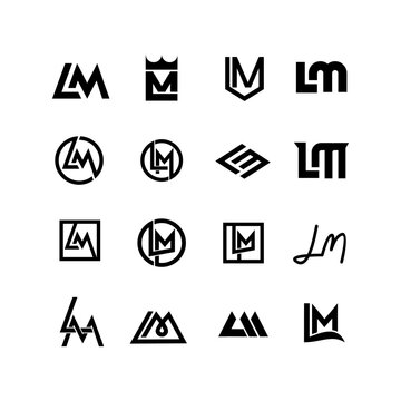 Lm initial Letter logo icon design