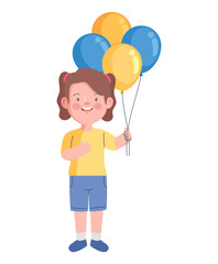 down syndrome girl with balloons