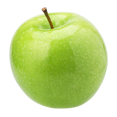 green apple isolated, fresh green apple, transparent PNG, PNG format, full depth of field, cut out, single