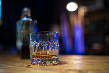 Celebrate whiskey on a friendly party in  restaurant