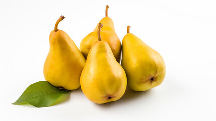 pears isolated on white background fresh fruit