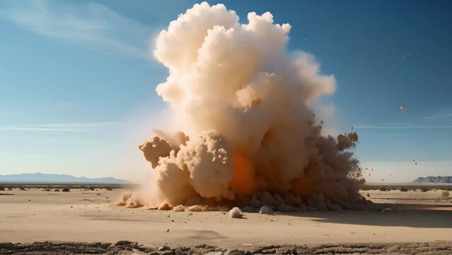 The ground ripples and cracks as a deafening explosion sends debris sailing through the air like deadly projectiles.