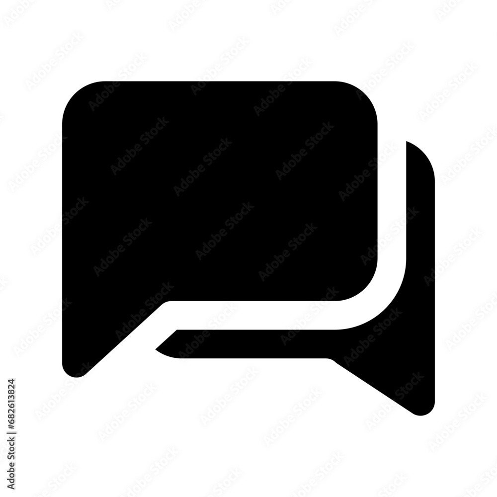 Wall mural live chat glyph icon