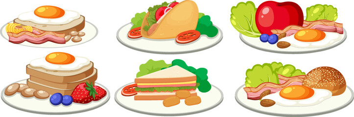 Wholesome Breakfast Food Set for a Healthy Start