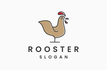 Fototapeta na wymiar rooster logo icon Premium Vector