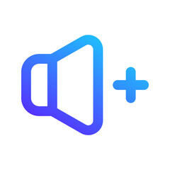 Obraz premium volume up gradient icon
