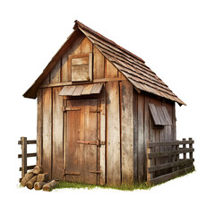 Naklejka premium Chicken coop, transparent background, isolated image, generative AI